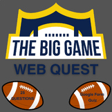 NO PREP, SELF-GRADING "THE BIG GAME" Web Quest