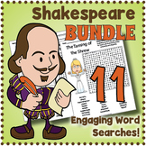 NO PREP SHAKESPEARE BUNDLE - 11 Word Search Puzzle Workshe