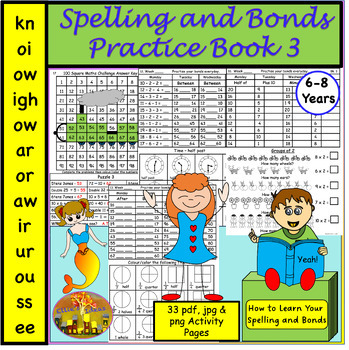 Preview of NO PREP SPELLING & BONDS PRACTICE AND ASSESSMENTS BOOK 3