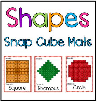 Preview of NO PREP Shapes Snap Cube Building Mats for Fine Motor Skills