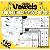 NO PREP Short and Long Vowel Phonics Decodable Reading Boo