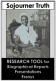 NO PREP Sojourner Truth Research Worksheet Research Activity