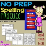 NO PREP Spelling Activities