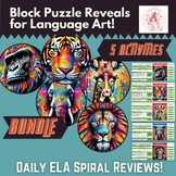 NO PREP -  Spiral Language Art Review - Abstract Animals - Week 5