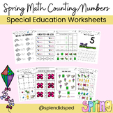 NO PREP: Spring Math Counting/Number Worksheets - Life Ski