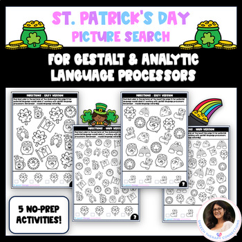 Preview of NO-PREP St. Patricks Day Speech Therapy - Gestalt & Analytic Language Processing