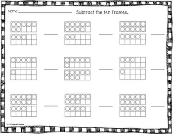 NO PREP Subtraction Printables by Mama Pearson | TPT