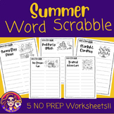 NO PREP Summer Word Scrabble | BUNDLE | End of Year Activities