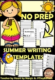 NO PREP Summer Writing Templates for kindergarten