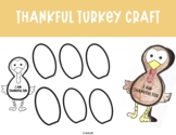 NO PREP - Thankful Turkey Craft - Thanksgiving - Printable