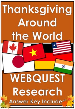 Preview of NO PREP - Thanksgiving Around The World - WEBQUEST / RESEARCH
