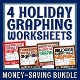 Graphing Worksheets for Thanksgiving Halloween Christmas V