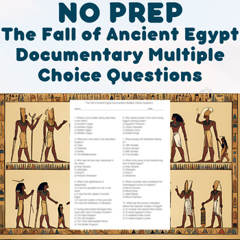 Preview of NO PREP - The Fall of Ancient Egypt Documentary Multiple Choice Questions