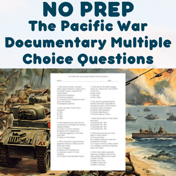 Preview of NO PREP - The Pacific War Documentary Multiple Choice Questions