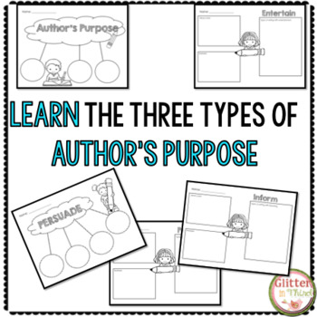 Author's Purpose Worksheets & Printables by Glitter in Third | TpT