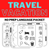 NO PREP Travel Vacation Language Worksheets