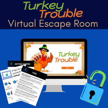 Preview of NO PREP! Turkey Trouble A Thanksgiving Virtual Escape Room