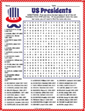 (3rd 4th 5th 6th Grade) US PRESIDENTS DAY Word Search Puzz