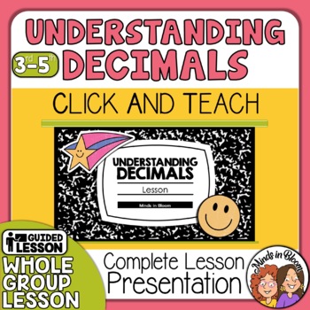 Preview of NO PREP Understanding Decimals Lesson - Click and Teach Student Presentation