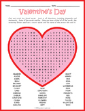  (3rd, 4th, 5th & 6th Grade) VALENTINE'S DAY Word Search W