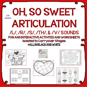 Preview of NO PREP Valentine's Day Articulation: /L/, /R/, /S/, /TH/, & /V/ SOUNDS