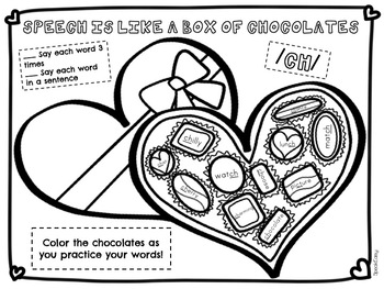 Preview of NO PREP Valentine's Day Articulation Worksheets - Speech Therapy