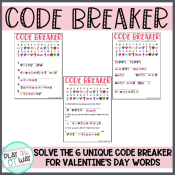 Preview of Valentine's Day Code Breaker Cryptogram : Occupational Therapy Activity No Prep