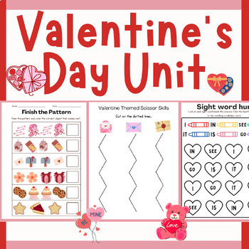 Preview of Valentine’s Day February Unit | BIG UNIT!| VPK-1st