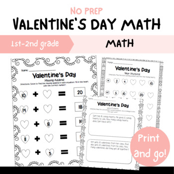Preview of NO PREP Valentine's Day Math