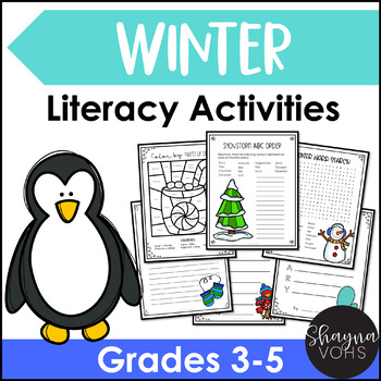 Preview of NO PREP Winter Literacy Activities - Winter Word Search