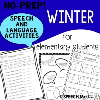 Preview of NO-PREP Winter Speech and Language Activities