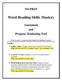 NO PREP Word Reading Skills Mastery Assessment and Progres