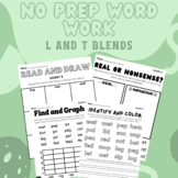 NO PREP Word Work Initial/Final L & T Blends (Aligned with