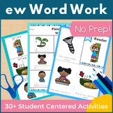 ew Word Family Word Work and Activities - Long U Word Work