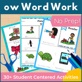 ow Word Family Word Work and Activities - Long O Word Work