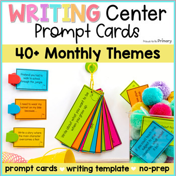 Preview of Writing Prompts & Ideas for Kindergarten, 1st Grade & 2nd Grade Writing Center