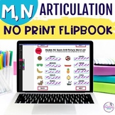 M and N Digital Articulation Activity Flipbooks for Speech