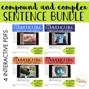 Preview of NO PRINT Communicating Compound & Complex Sentences BUNDLE Distance Learning