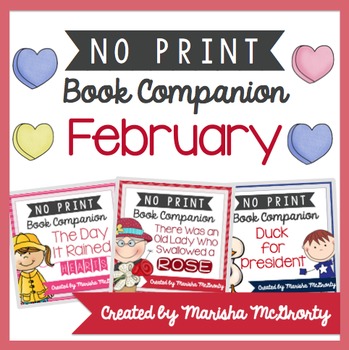 Preview of NO PRINT February Book Companion {BUNDLE}