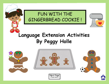 Preview of NO PRINT Fun With Gingerbread Man Speech and Language Activities "K" Sound