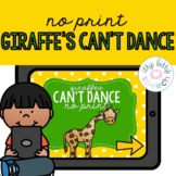 NO PRINT Giraffes Can't Dance Book Buddy for Speech & Lang