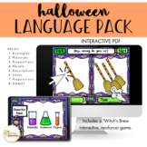 NO PRINT Halloween Receptive Expressive Language Activities Pack 
