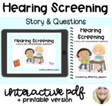 Hearing Screening - Interactive PDF Story & Questions w/ P