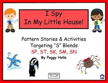 Preview of NO PRINT   I Spy In My Little House Interactive Stories  SP ST SK SM SN Blends