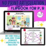 NO PRINT Interactive Articulation Flipbook for /p,b/