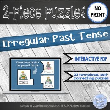 Preview of NO PRINT Irregular Past Tense Self-Correcting Puzzles 
