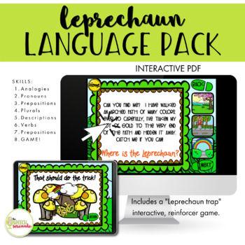 Preview of NO PRINT Leprechaun Language Pack for Distance Learning