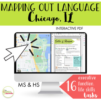 Preview of NO PRINT Mapping Out Language Functional Life Skills Chicago IL