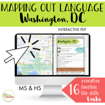Preview of NO PRINT Mapping Out Language Functional Life Skills Washington DC