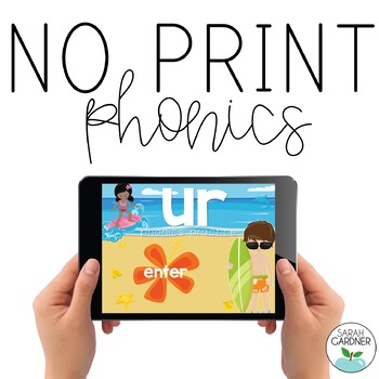 Preview of NO PRINT Phonics - UR Controlled Vowel Interactive PDF